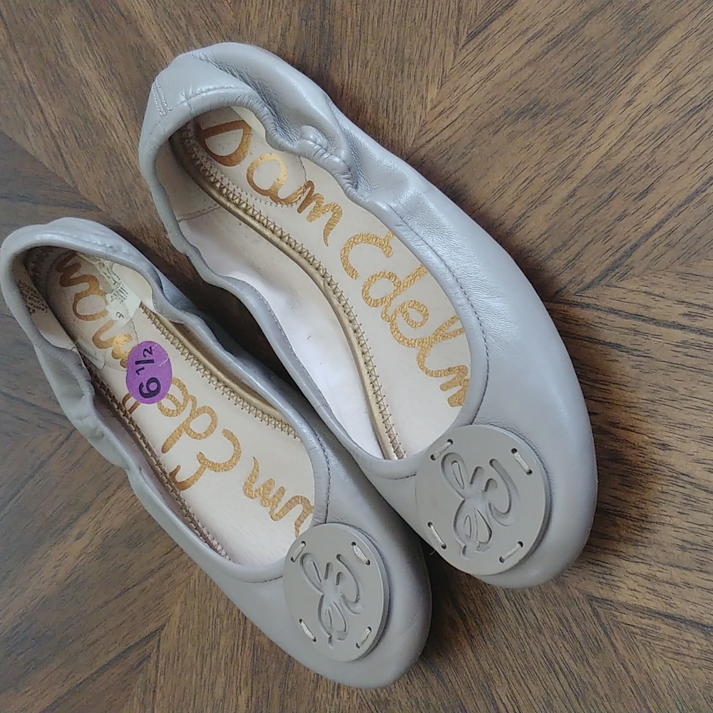 Sam Edelman Genuine Leather Taupe Flats Size 6.5